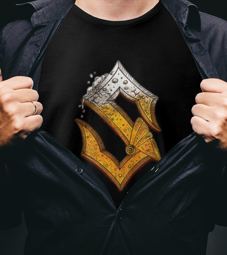 Sabaton Store Noch Ein Bier 2026 Letter S Beer Foam T-Shirt