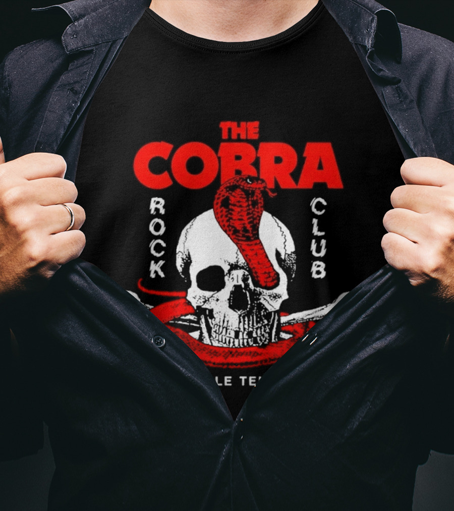 The Cobra Rock Club Skull And Snake Nashville Tennessee T-Shirt