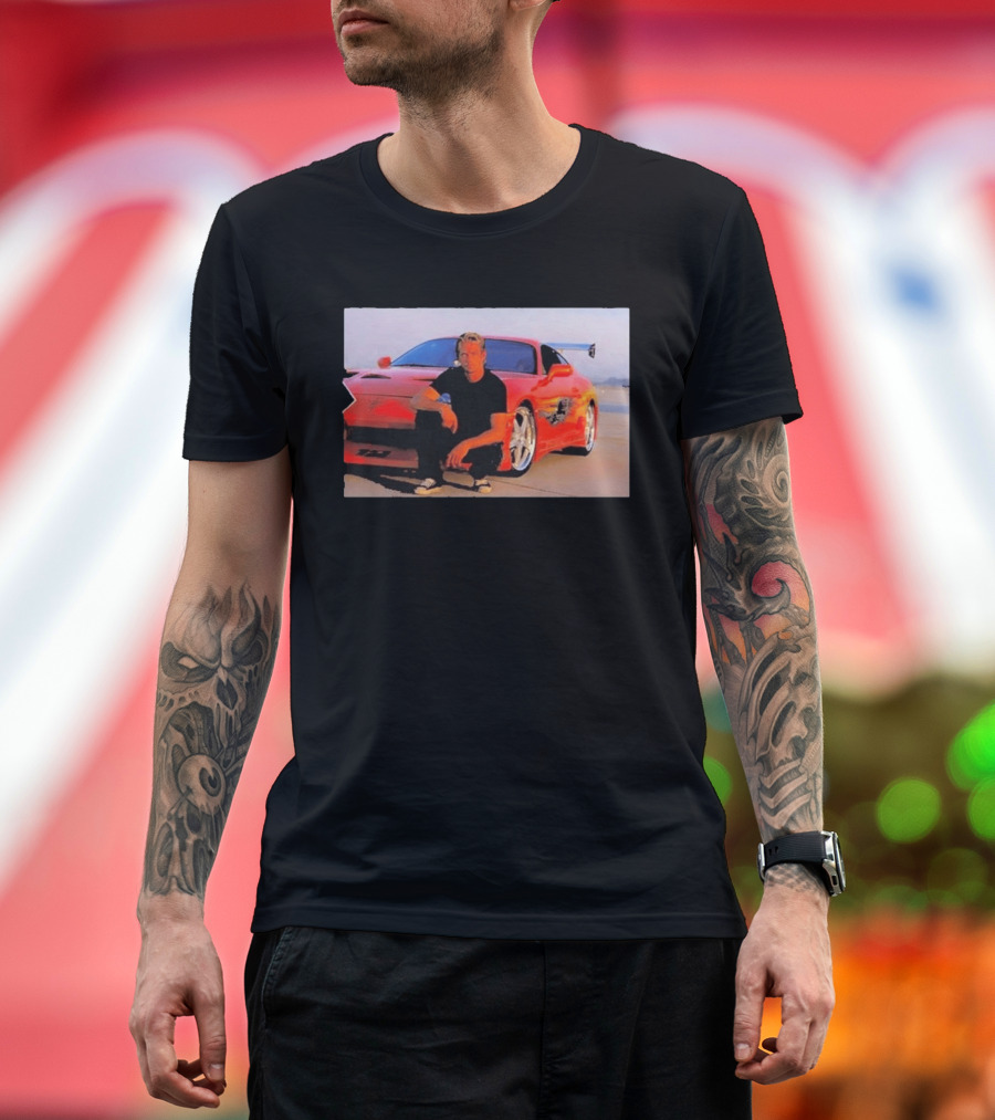 Dad Birthday Paul Walker Nissan Skyline R34 Father's Day Racing Fan T-Shirt