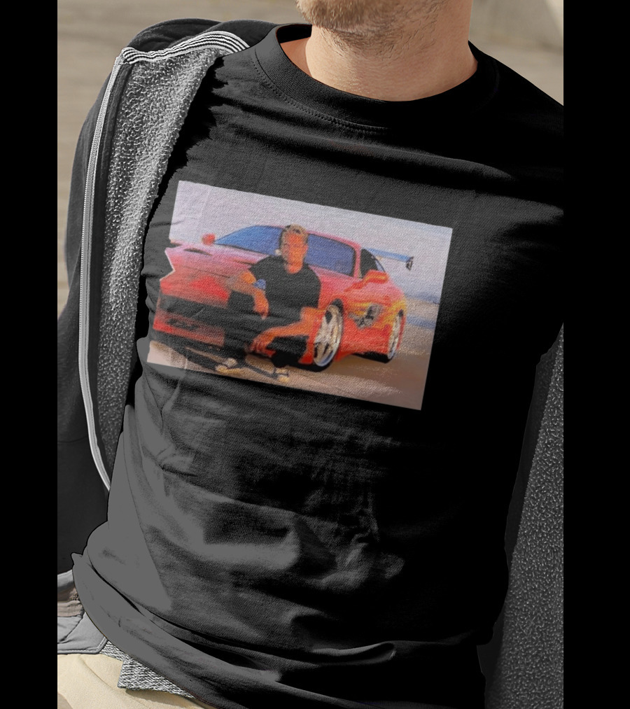 Dad Birthday Paul Walker Nissan Skyline R34 Father's Day Racing Fan T-Shirt