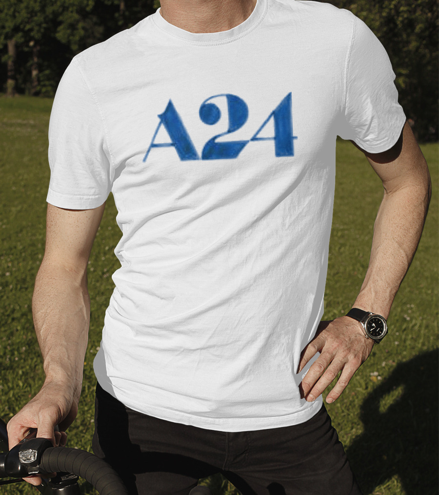A24 Blue Watercolor Texture T-Shirt