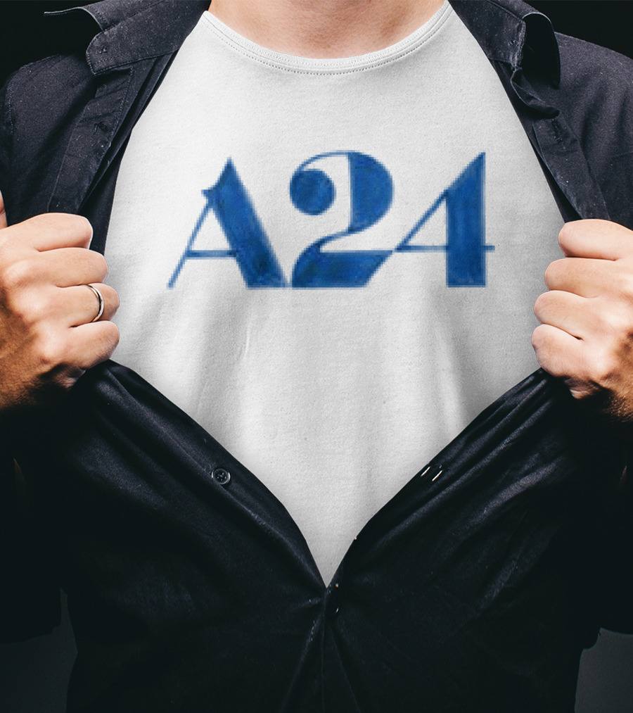 A24 Blue Watercolor Texture T-Shirt
