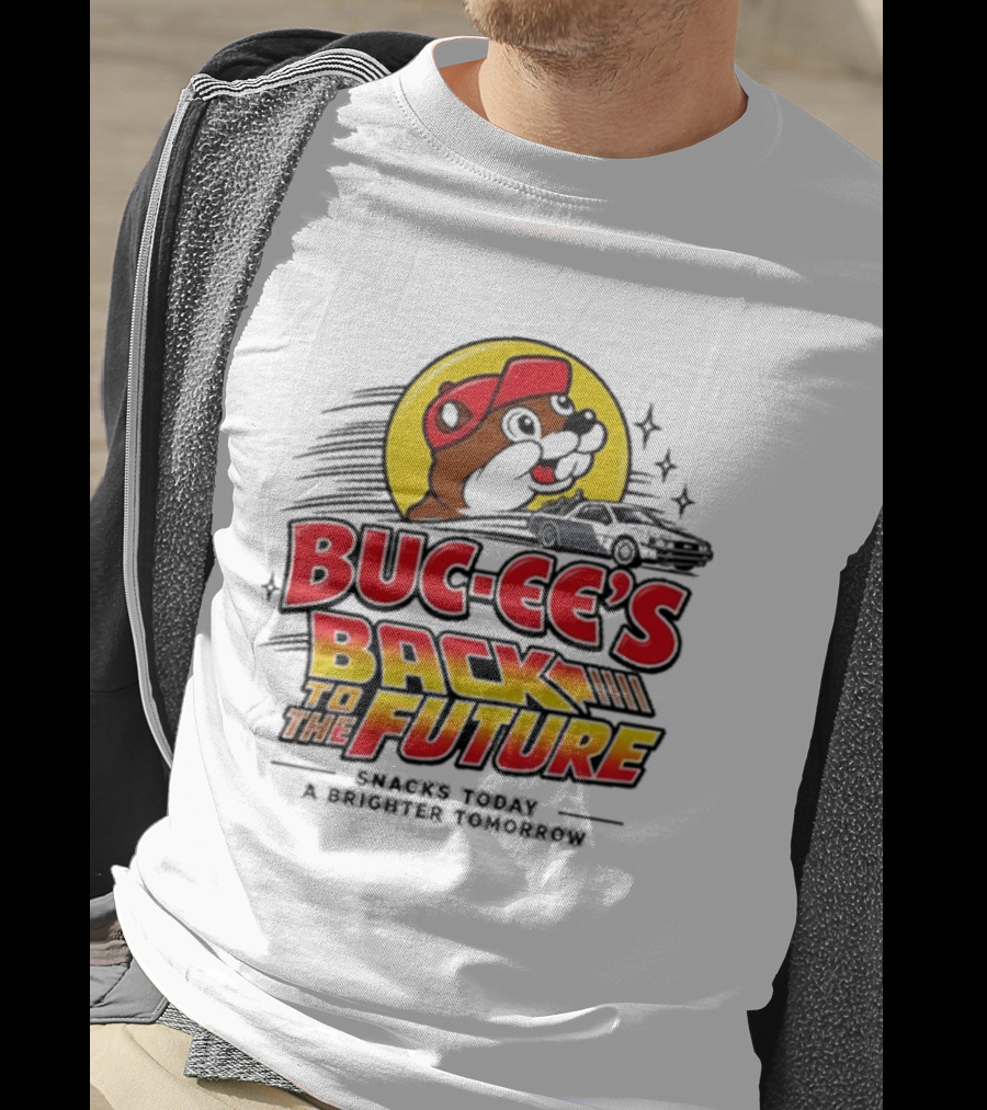 Buc Ee's Back To The Future DeLorean Snacks Today Brighter Tomorrow T-Shirt