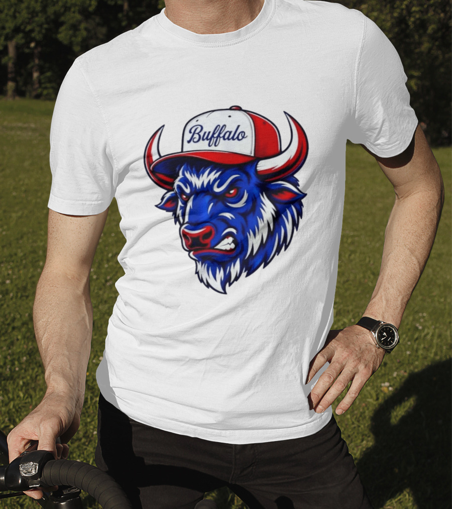 Buffalo Bison Bull Hat Sports T-Shirt