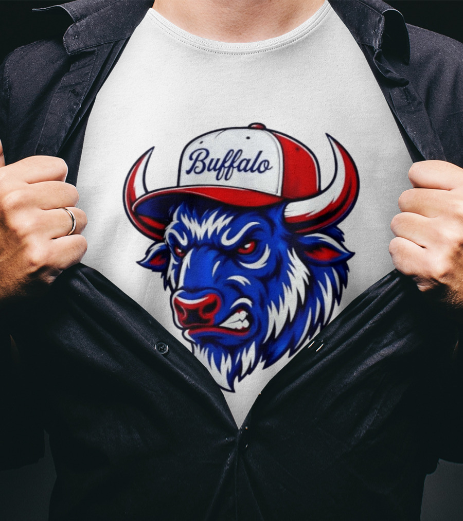 Buffalo Bison Bull Hat Sports T-Shirt