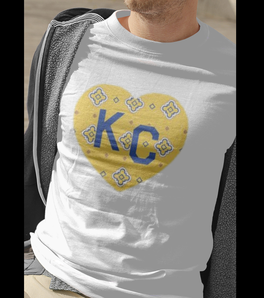 Charlie Hustle KC Heart Plaza Fair Mosaic White T-Shirt