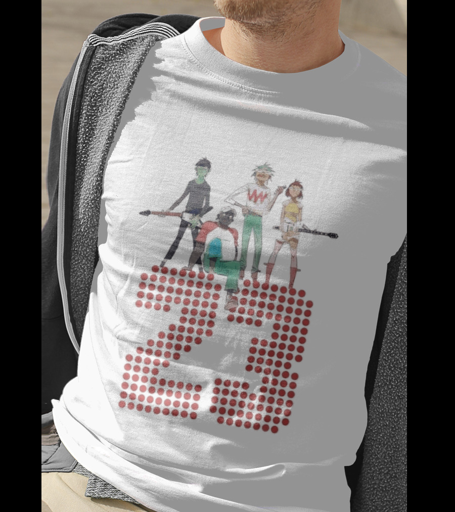 Hot Topic Gorillaz Band 23 Group Red Dots T-Shirt