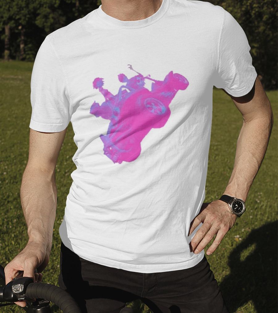 Hot Topic Gorillaz Neon Buggy Pink Blue Vehicle T-Shirt