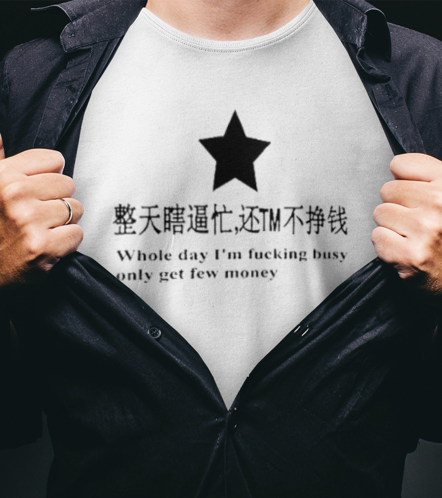 Whole Day I'm Fucking Busy Only Get Few Money Star T-Shirt