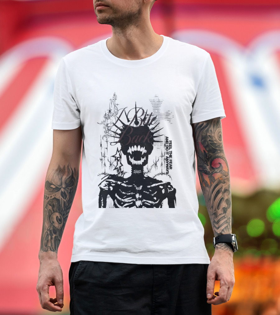 Swixxz Bite Back Jumbo Skeleton Cross T-Shirt
