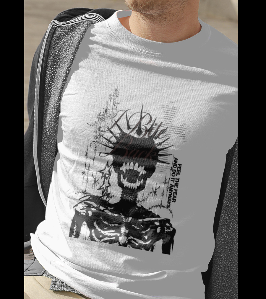 Swixxz Bite Back Jumbo Skeleton Cross T-Shirt