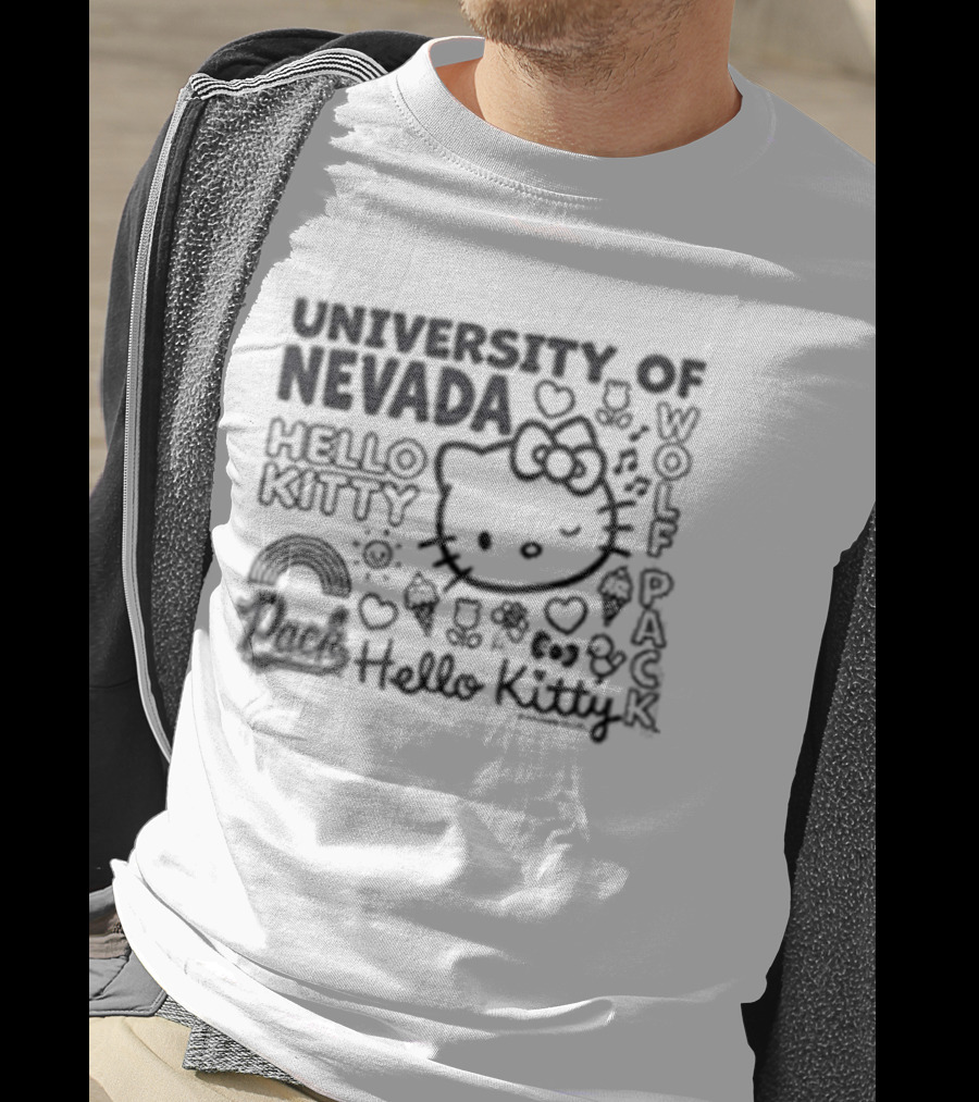 University Of Nevada Hello Kitty Wolf Pack Collegiate Collaboration T-Shirt