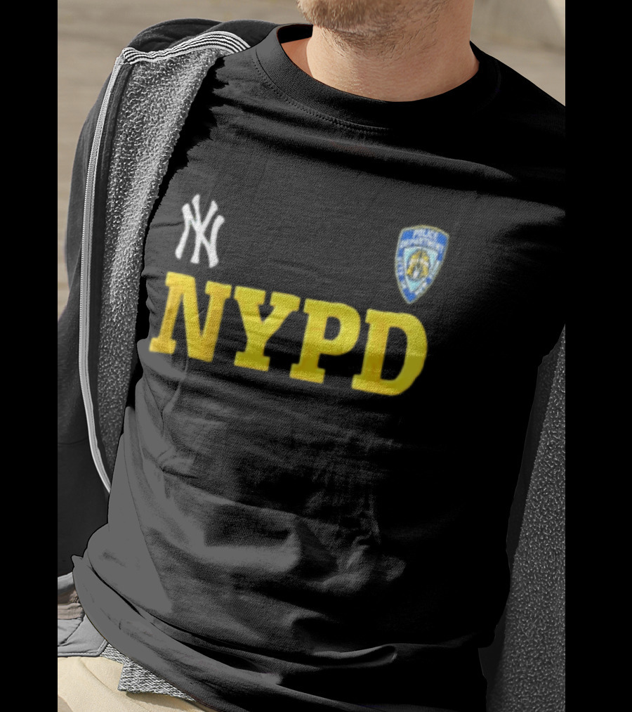 2026 New York Yankees NYPD Collaboration NY Logo And Police T-Shirt