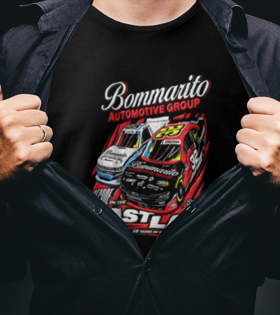 Bommarito Automotive Group Decade Fast Lane Anderson 10 Years Partnership 2016 2026 Race Cars T-Shirt