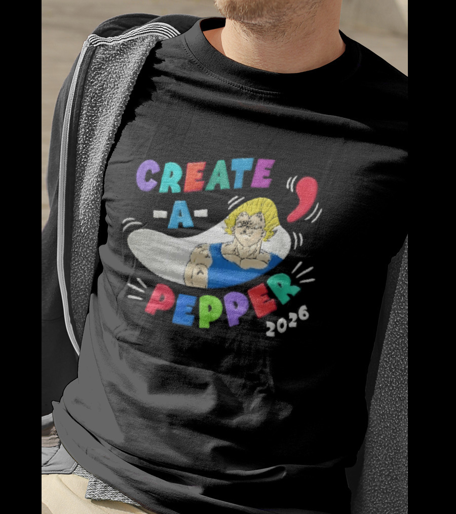 Create A Pepper 2026 Cartoon Anime Majin Vegeta T-Shirt