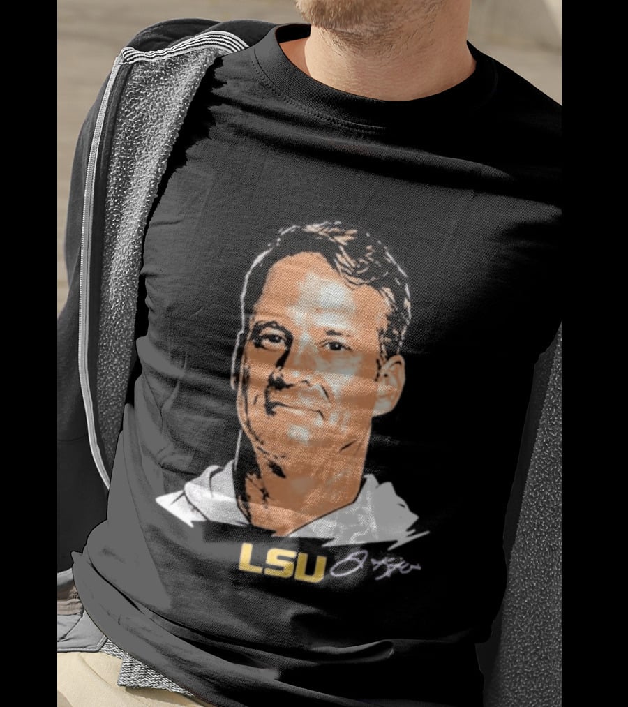 Lane Kiffin LSU Tigers Signature Big Head T-Shirt