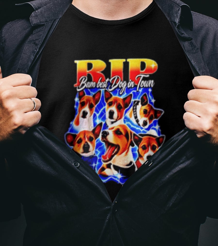 RIP Bam Best Dog In Town Jack Russells Lightning T-Shirt