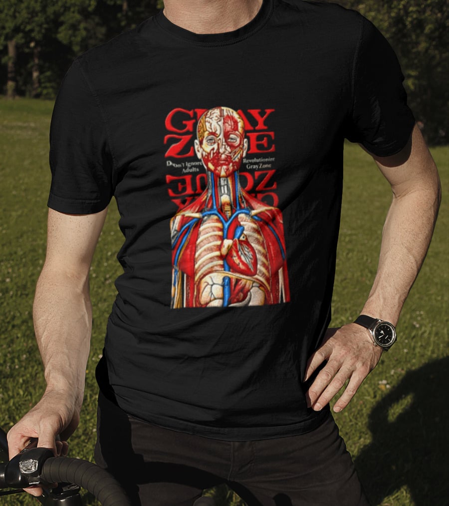 Grayzone Dont Ignore Revolutionize Anatomical Human Body Diagram T-Shirt