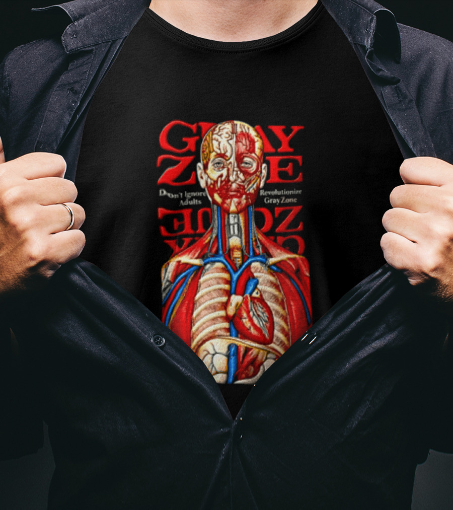 Grayzone Dont Ignore Revolutionize Anatomical Human Body Diagram T-Shirt