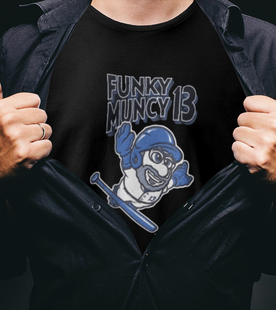 Funky Muncy 13 Baseball Cartoon T-Shirt