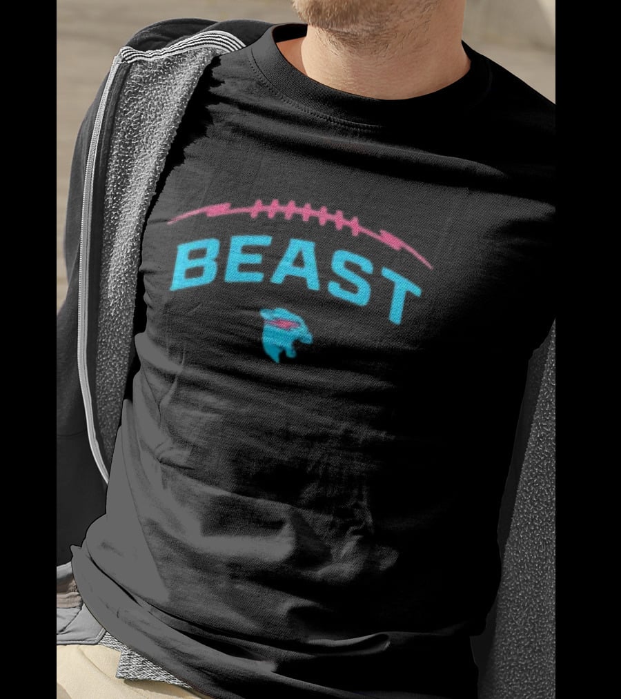 Mrbeast Store Beast Football Panther T-Shirt
