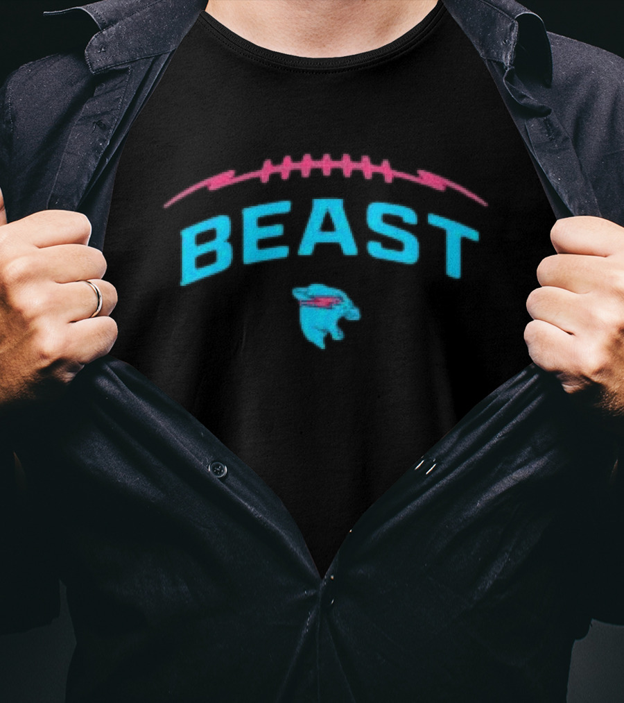 Mrbeast Store Beast Football Panther T-Shirt