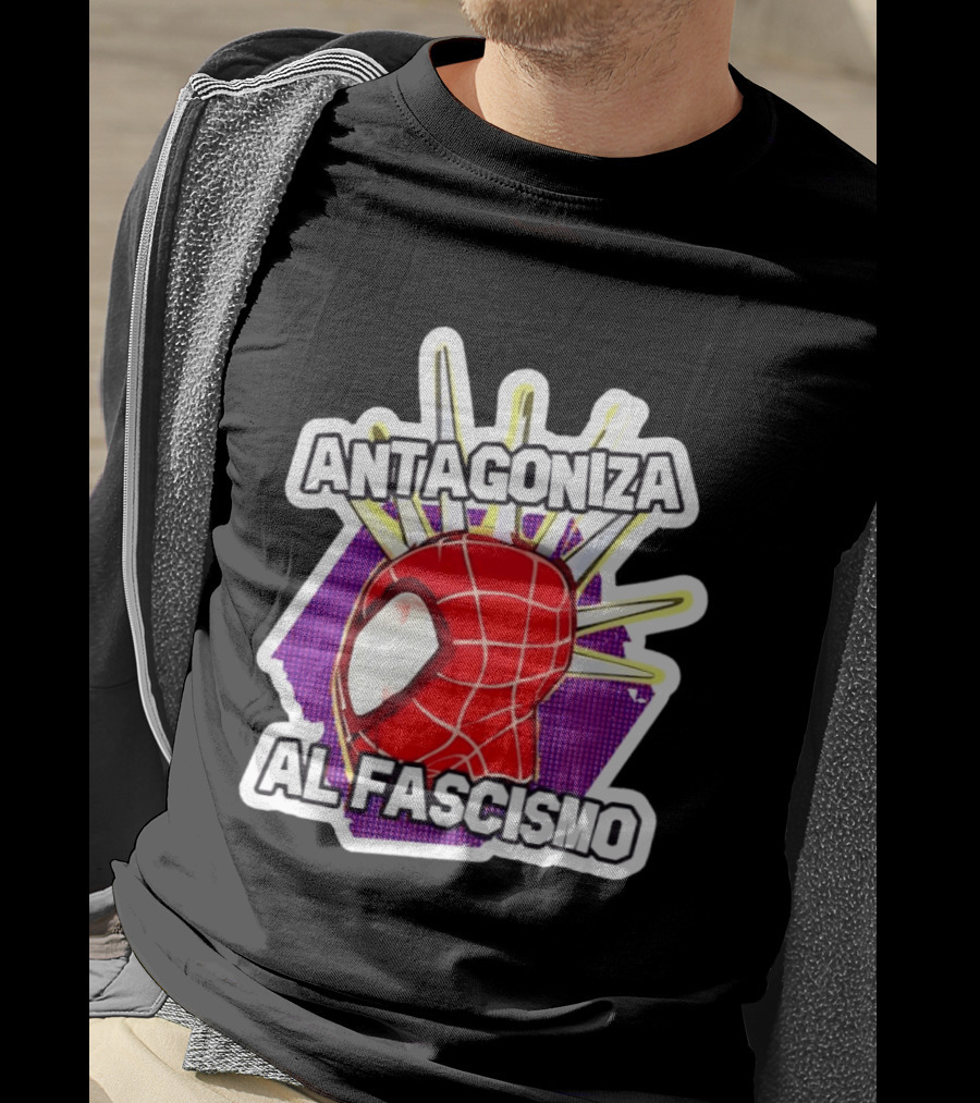 Antagoniza Al Fascismo Spider Man Anti Fascist T-Shirt