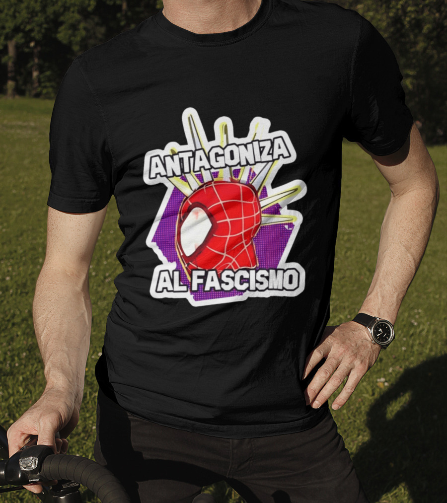 Antagoniza Al Fascismo Spider Man Anti Fascist T-Shirt
