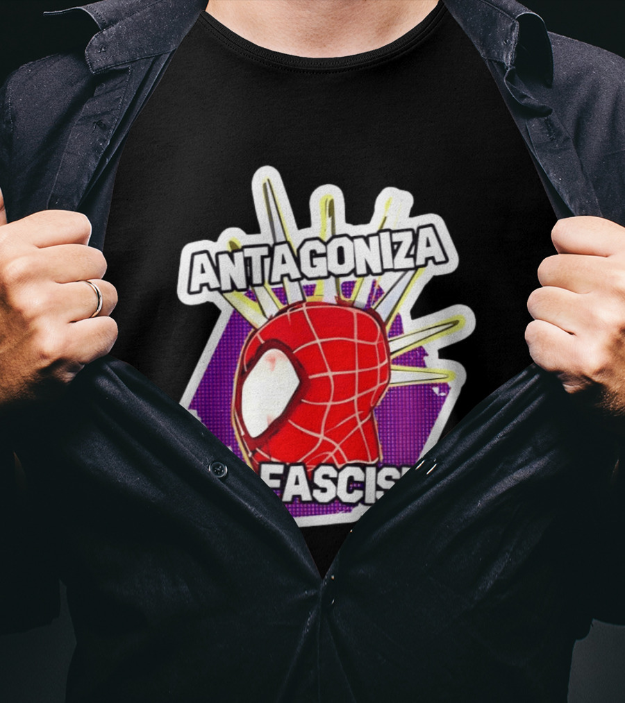 Antagoniza Al Fascismo Spider Man Anti Fascist T-Shirt