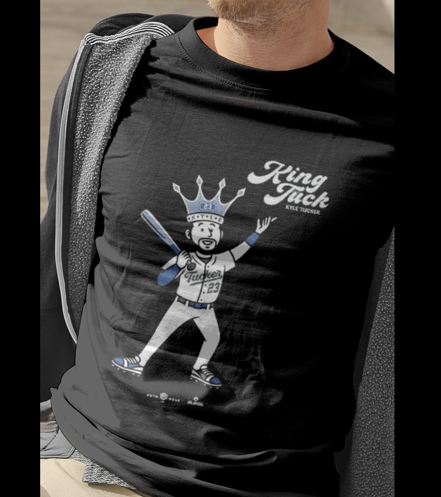King Tuck Kyle Tucker Baseball 23 Crown Blue T-Shirt