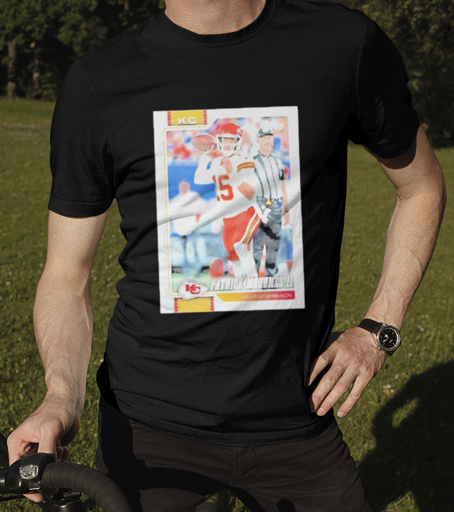 Kansas City Chiefs Patrick Mahomes II 2026 Topps Football Quarterback Trading Card T-Shirt
