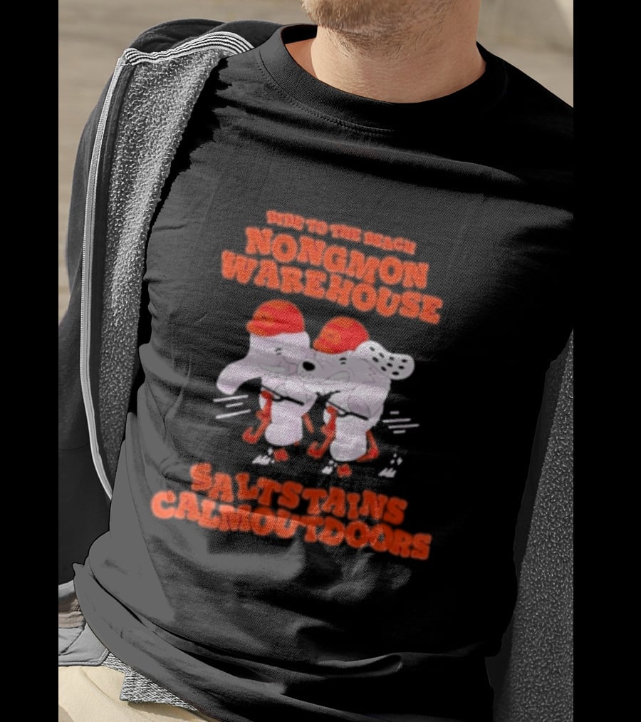 Ride To The Beach Nongmon Warehouse Saltstains Calmoutdoors T-Shirt