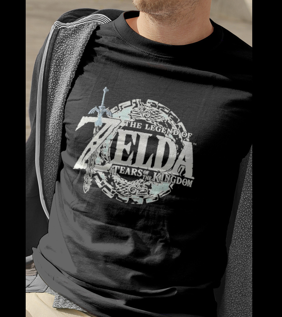 The Legend Of Zelda Tears Of The Kingdom Logo And Master Sword Element T-Shirt
