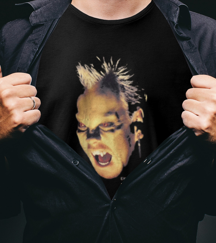 The Lost Boys David Vampire Face Silver Bullet Earring T-Shirt