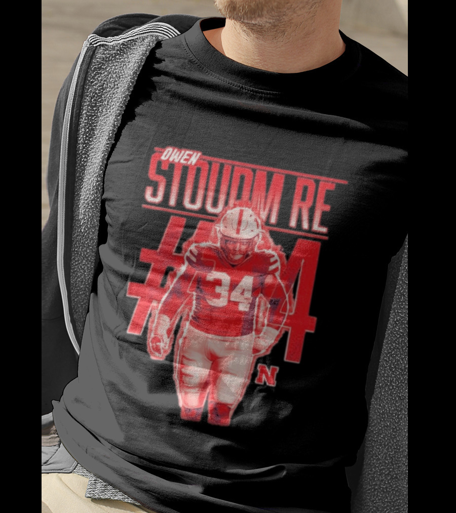 Owen Stoudmire 34 Nebraska Cornhuskers Football Player T-Shirt
