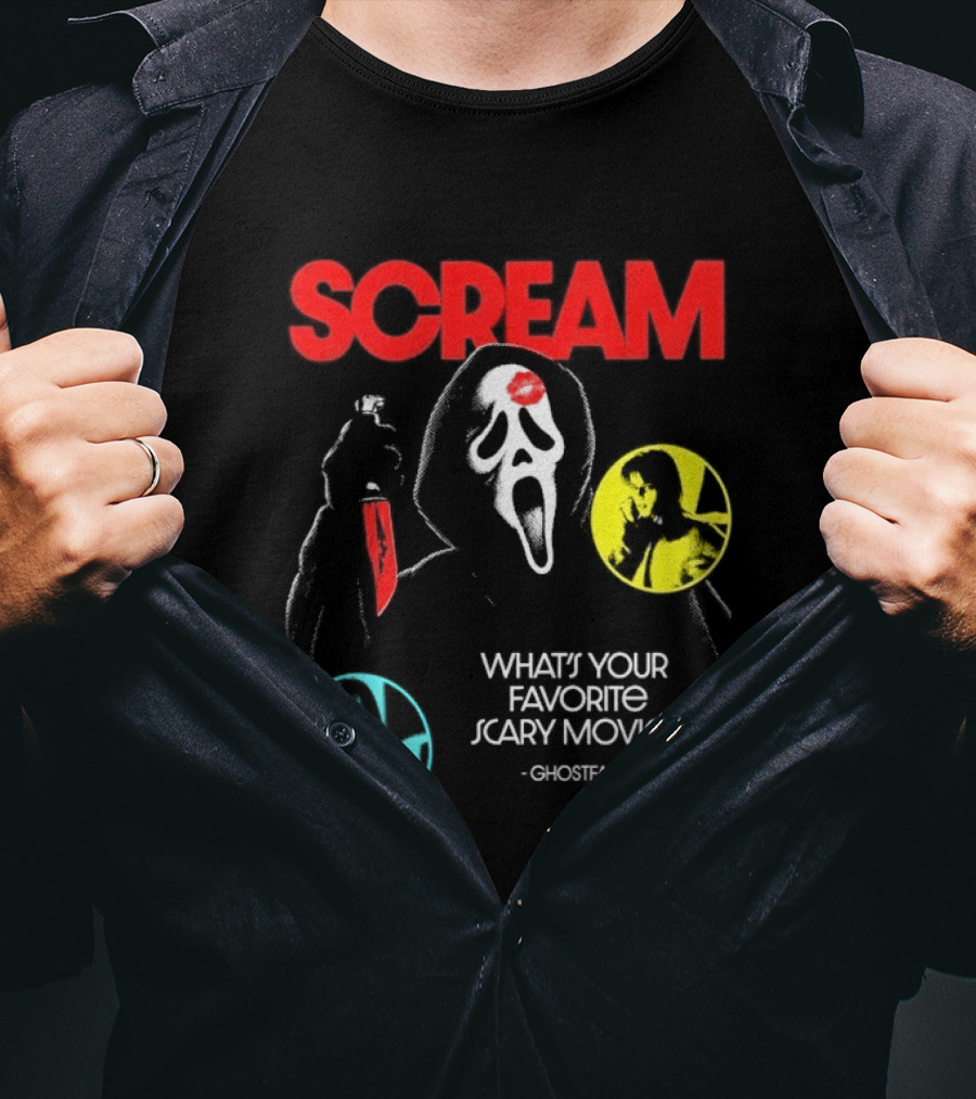 Scream Ghostface What's Your Favorite Scary Movie? T-Shirt
