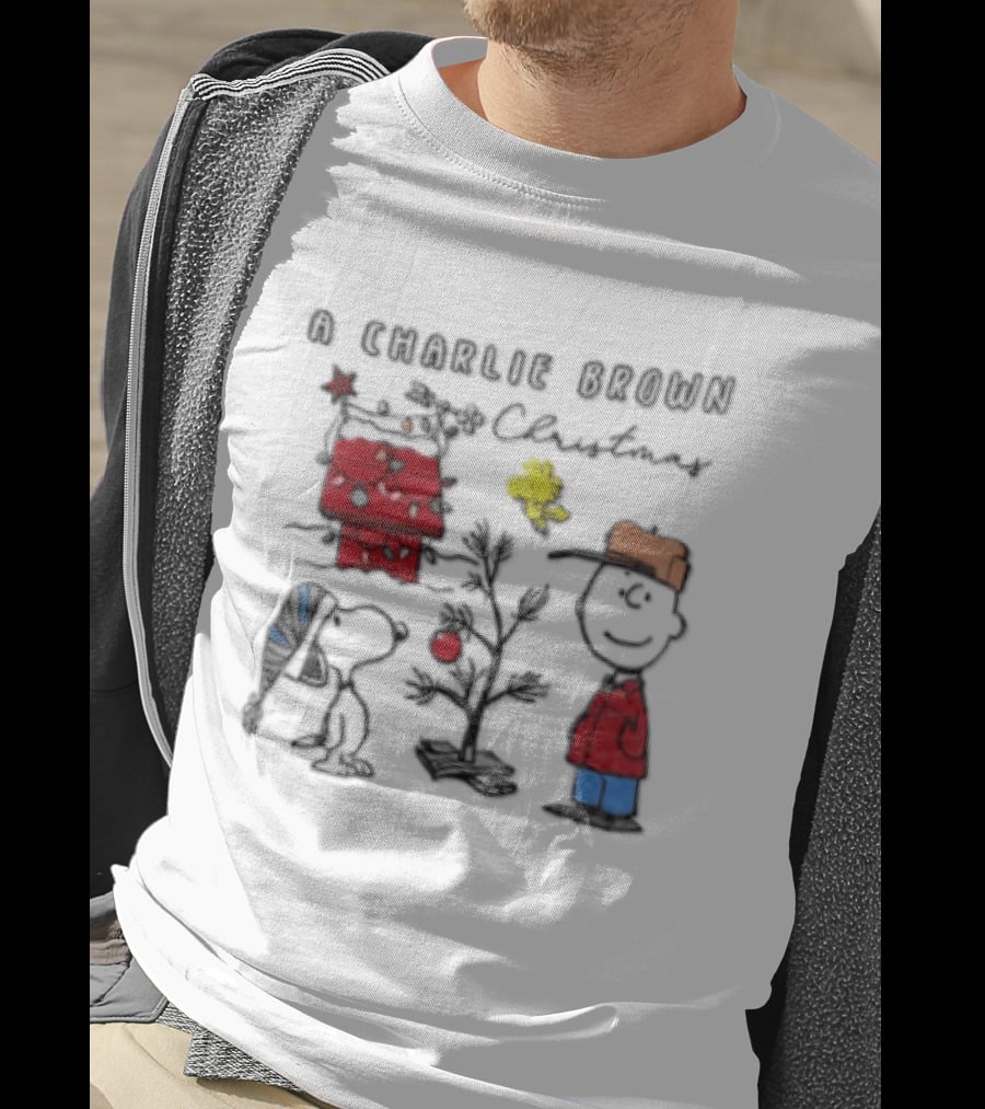 A Charlie Brown Christmas Snoopy Woodstock Holiday Scene T-Shirt