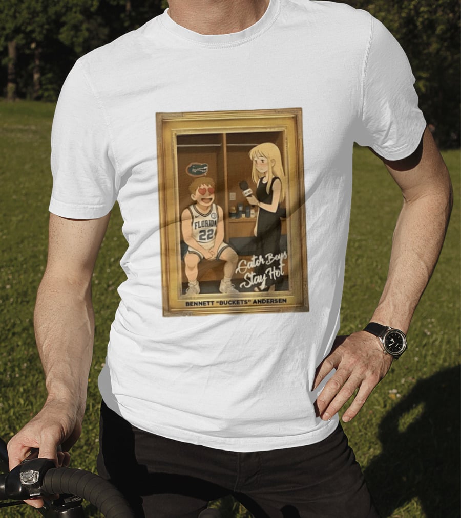 Florida Basketball Gator Boys Stay Hot Bennett Buckets Andersen Interview T-Shirt