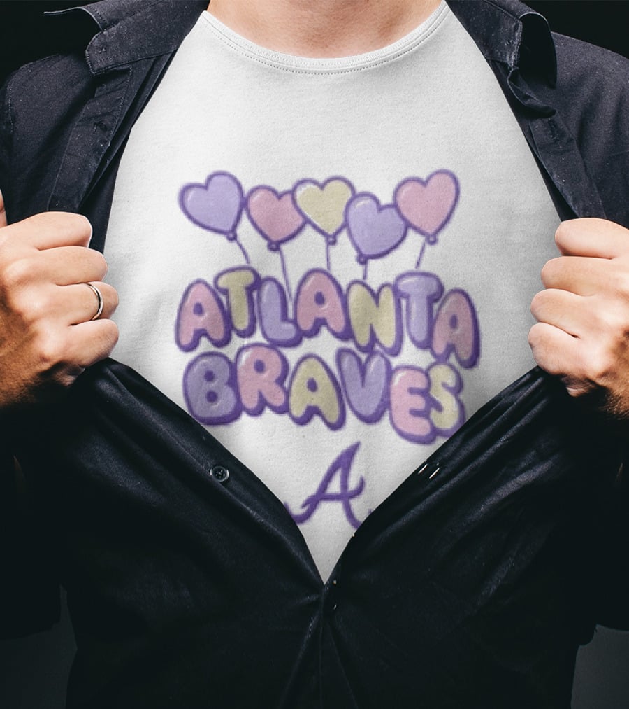 Atlanta Braves Hearts Blooper Fan T-Shirt