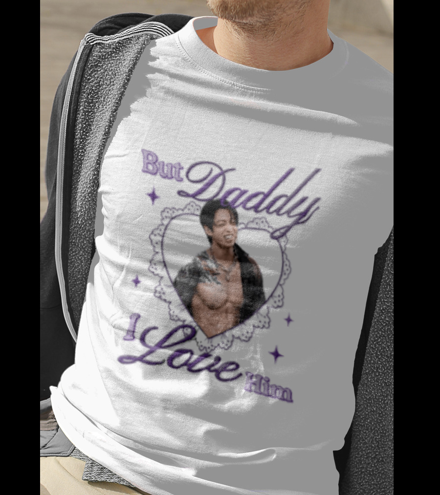 But Daddy I Love Him Jungkook Heart Purple Stars T-Shirt