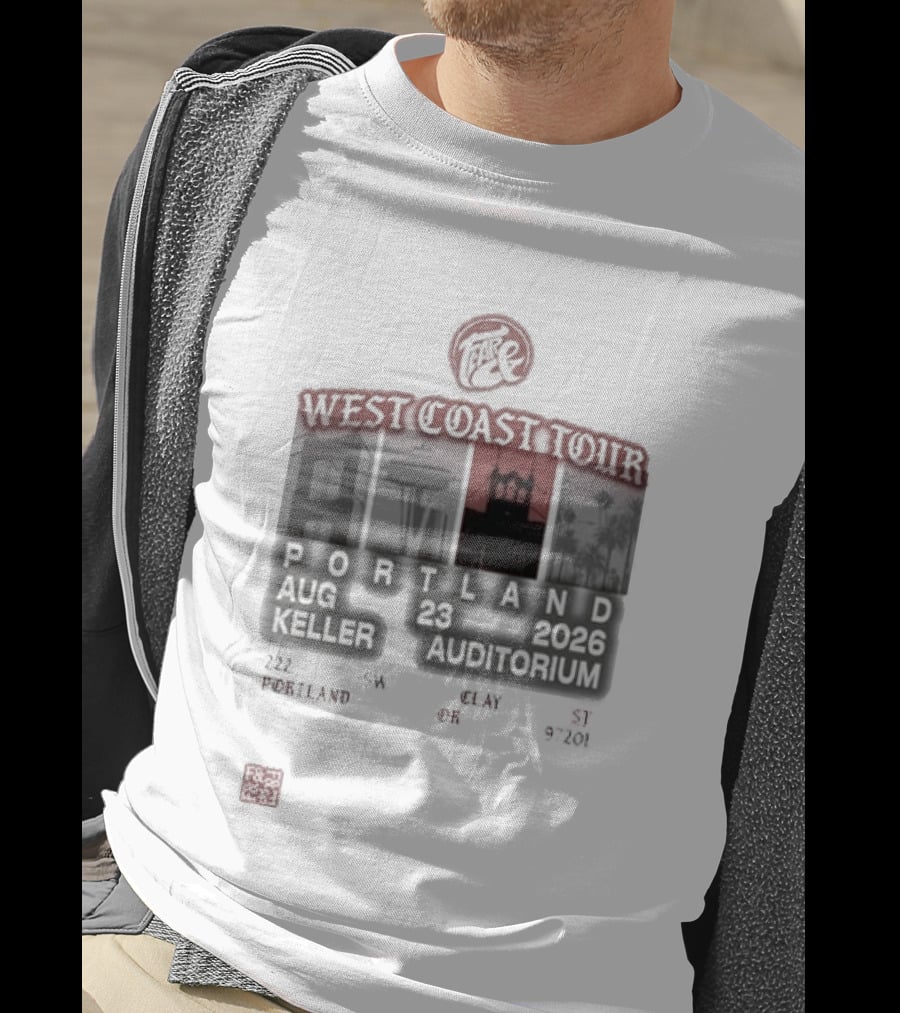 Fearandpod Portland Keller Auditorium August 26 West Coast Tour 2026 T-Shirt