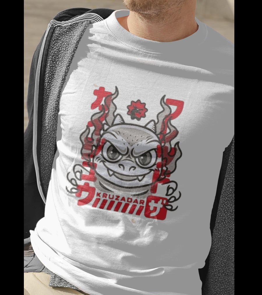 Kruzadar Kaiju Fred Red Anime Monster Japanese T-Shirt