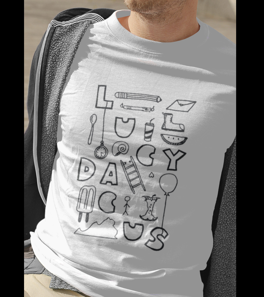 Lucy Dacus Fun Stuff Balloon Ice Cream Stick Figure Playful T-Shirt