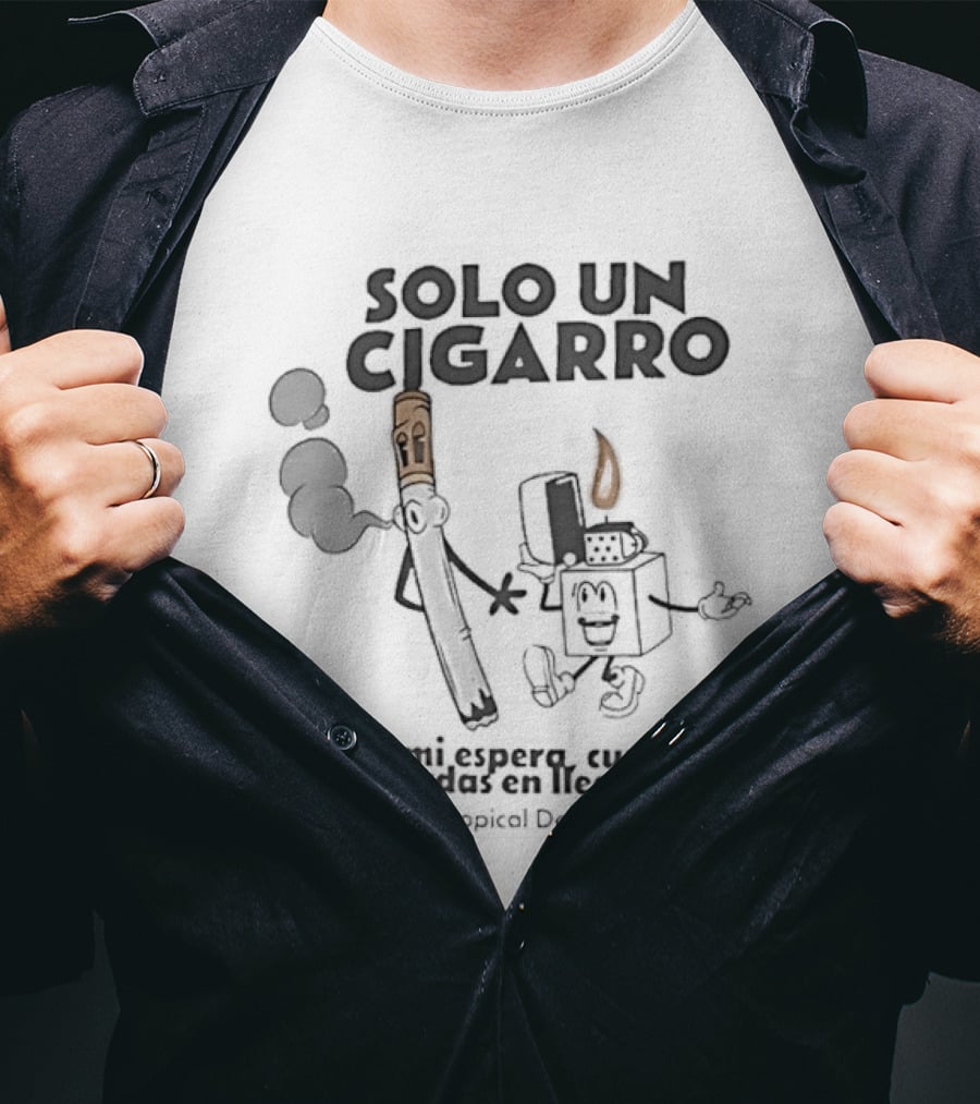 Solo Un Cigarro Calma Mi Espera Humorístico Personajes Ilustrativos T-Shirt