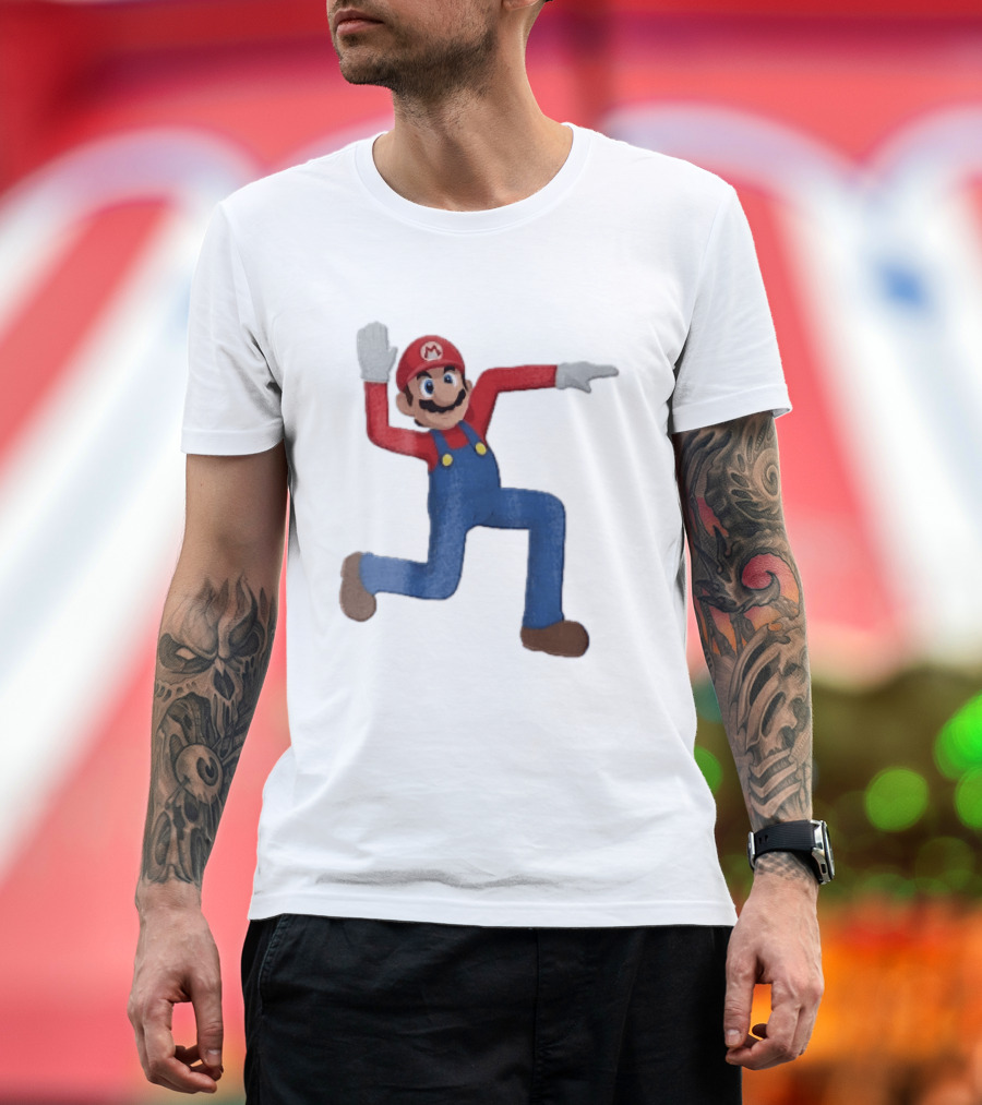 Super Mario Plumber Bent Arms And Legs Pose T-Shirt