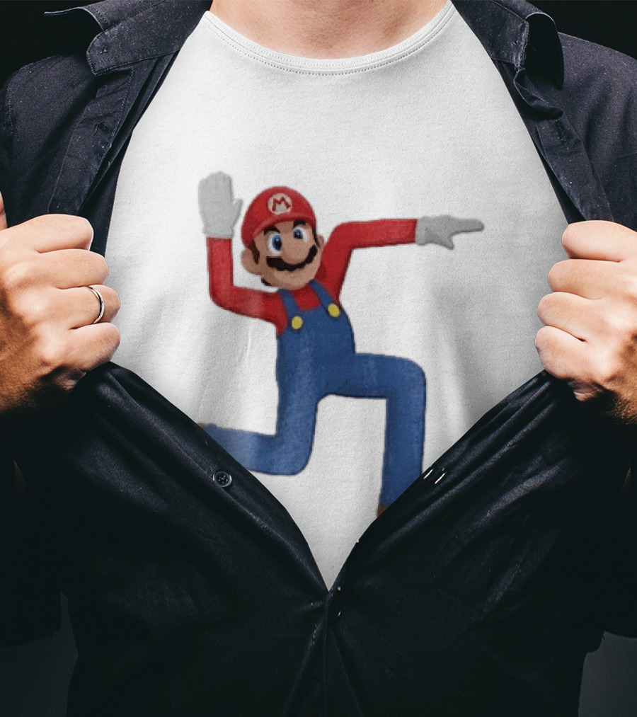 Super Mario Plumber Bent Arms And Legs Pose T-Shirt