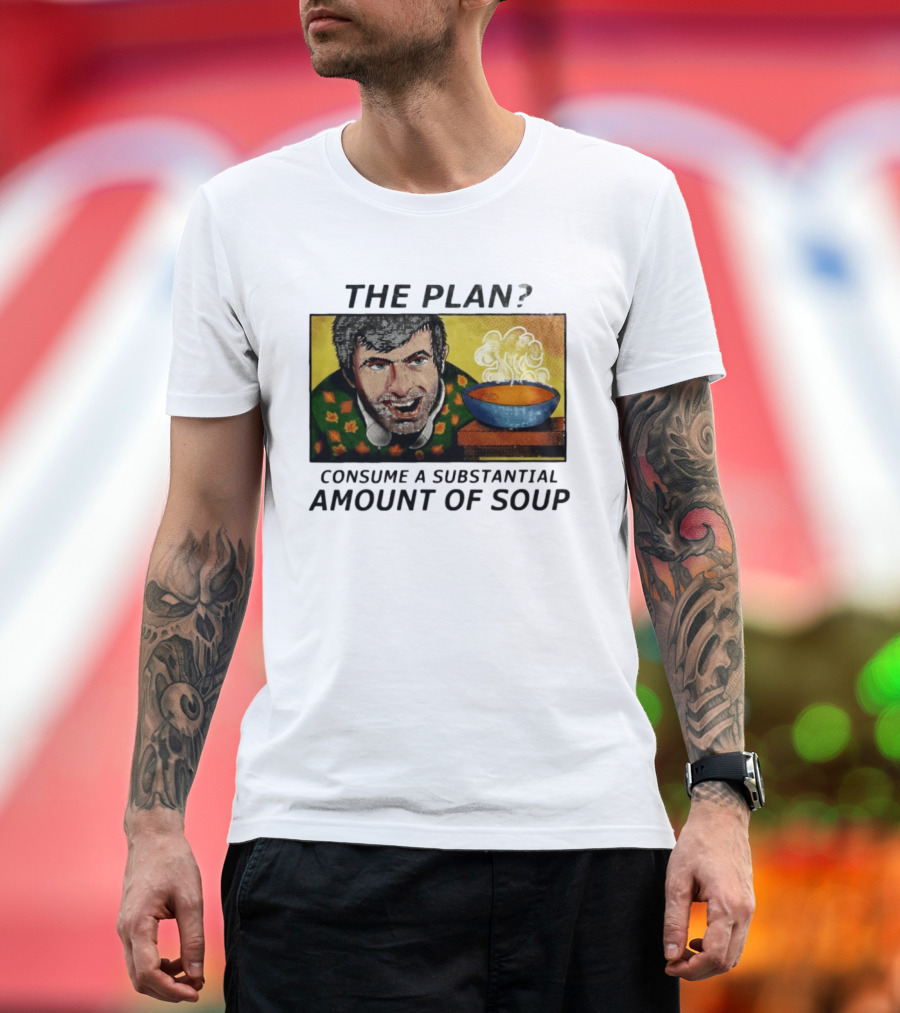 The Plan Consume A Substantial Amount Of Soup Retro Style Comic T-Shirt