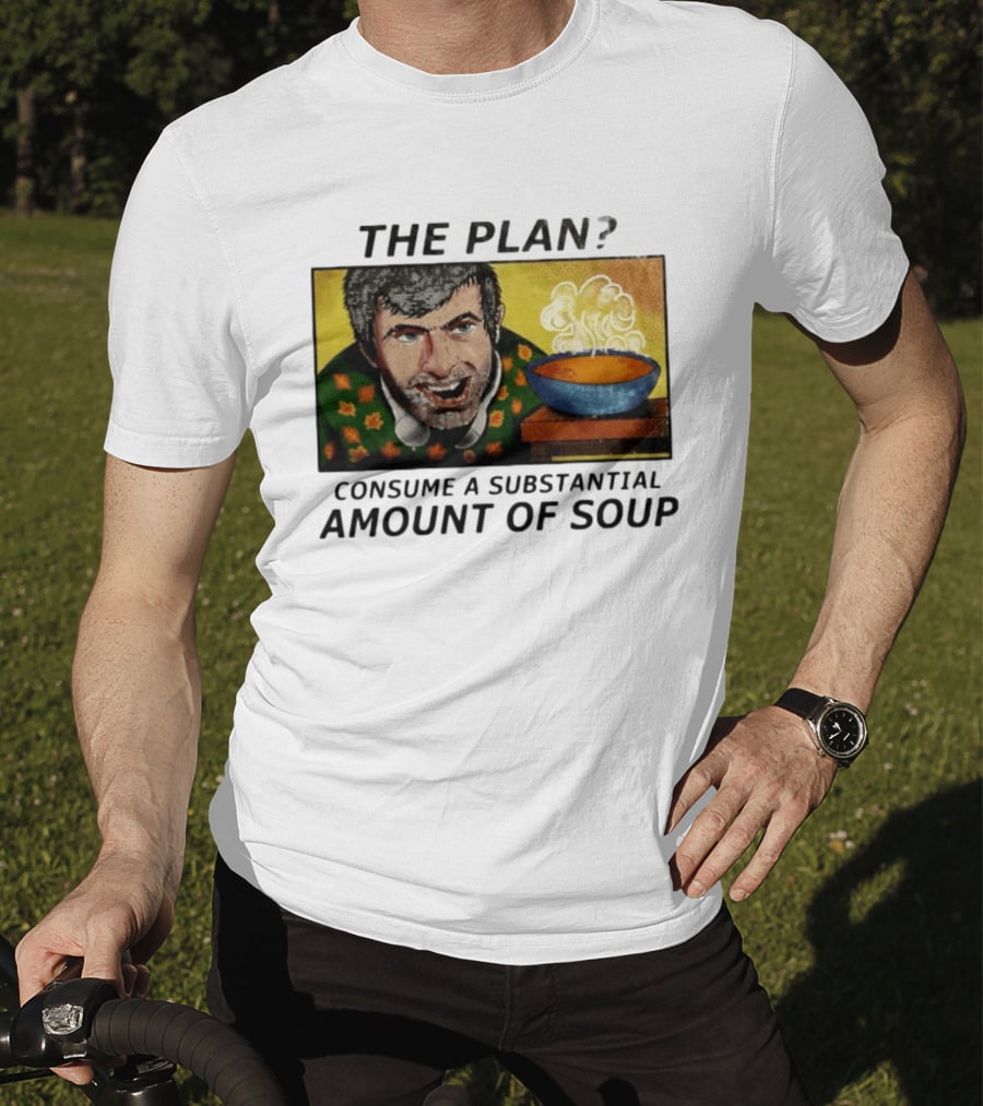 The Plan Consume A Substantial Amount Of Soup Retro Style Comic T-Shirt