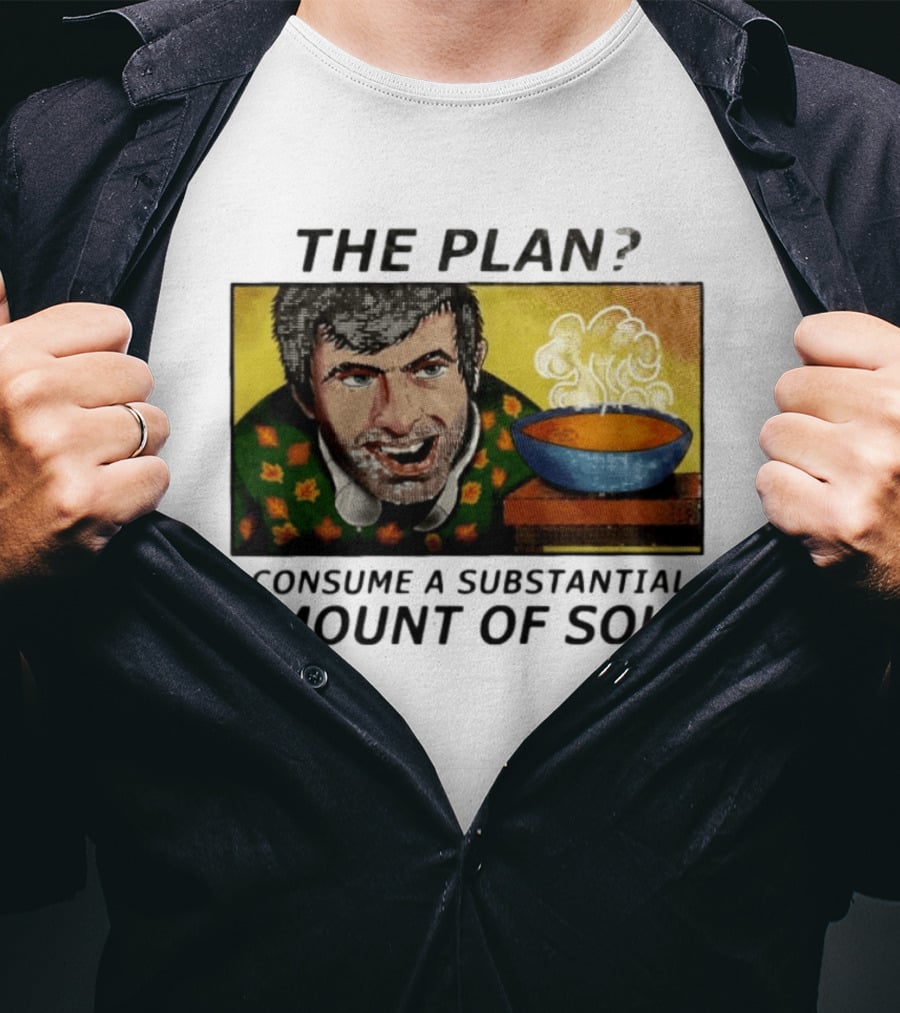 The Plan Consume A Substantial Amount Of Soup Retro Style Comic T-Shirt