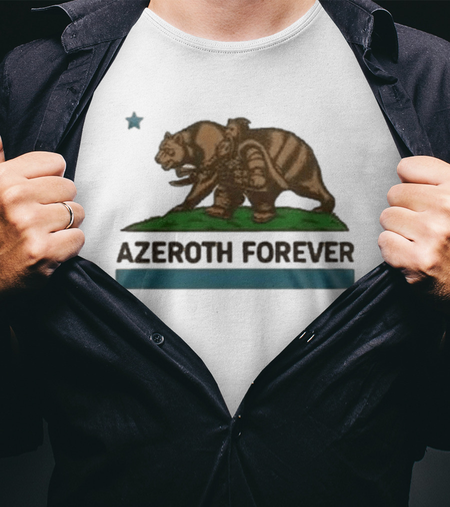 World Of Warcraft Azeroth Forever 2026 Special New California Republic Bear Warrior T-Shirt